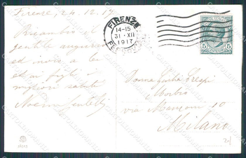 Firenze Città Poste cartolina WX0117 – retro