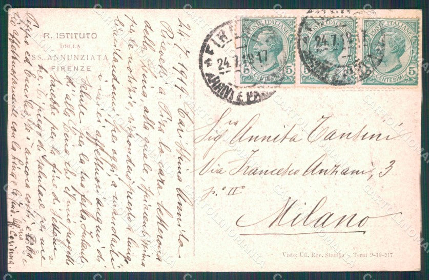 Firenze Città Istituto della Santissima Annunziata cartolina WX0118 – retro