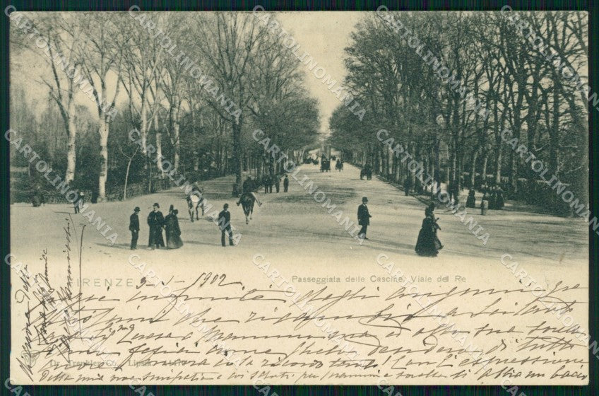 Firenze Città Cascine Viale del Re FORO cartolina WX0131 – fronte