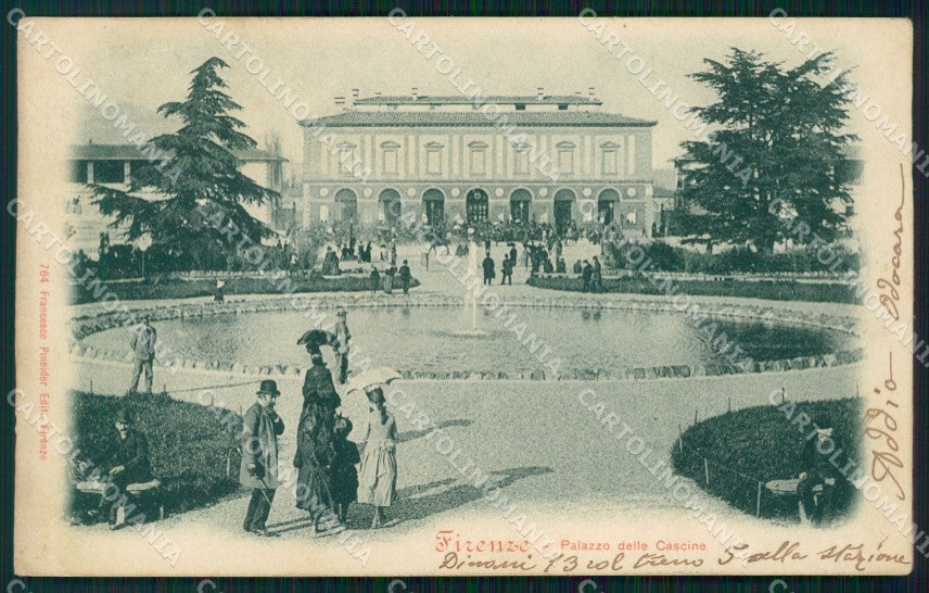 Firenze Città Palazzo delle Cascine PIEGHINE cartolina WX0132 – fronte