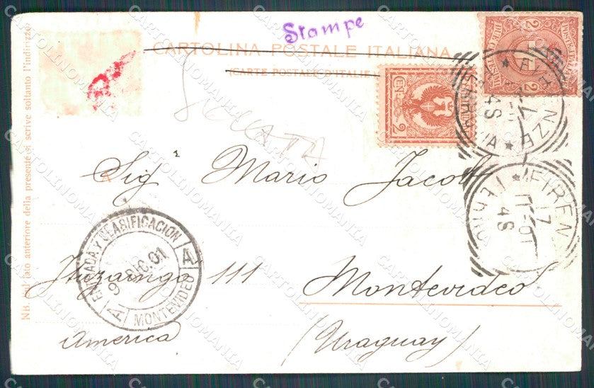 Firenze Città Piazza dell'Annunziata Carrozze SCOLLATA cartolina WX0137 – retro