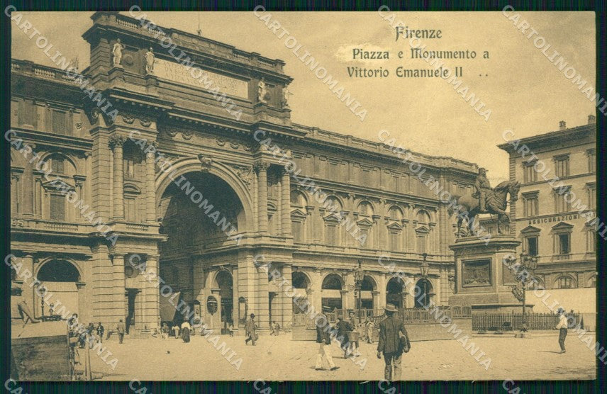 Firenze Città Piazza Vittorio Emanuele II cartolina WX0153 – fronte