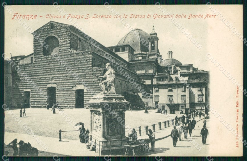 Firenze Città Piazza San Lorenzo cartolina WX0155 – fronte