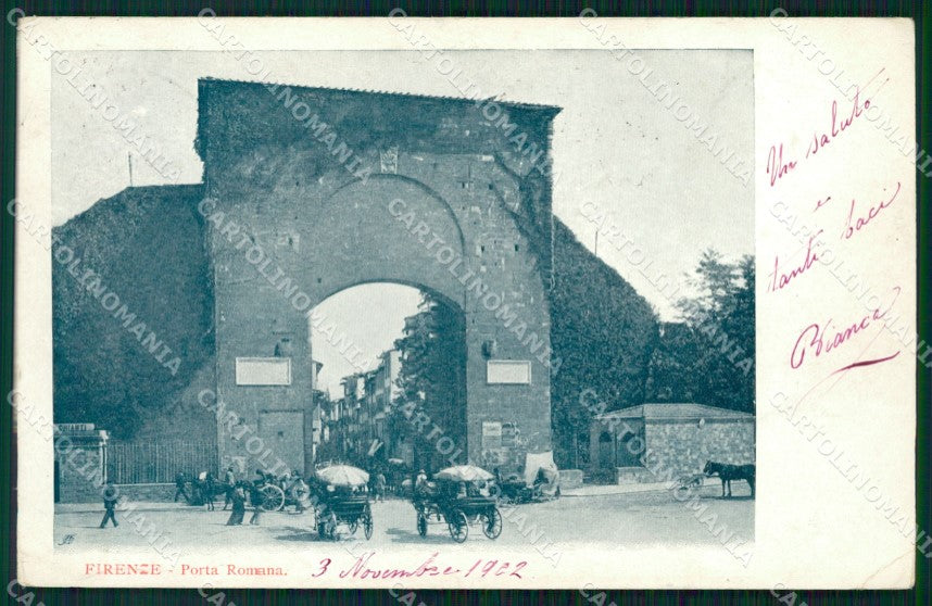 Firenze Città Porta Romana Carrozze PIEGHINA cartolina WX0167 – fronte