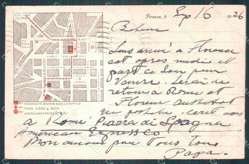 Firenze Città Pubblicitaria PIEGHE cartolina WX0169 – retro