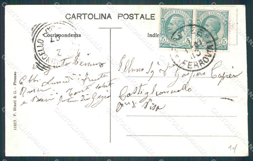 Firenze Città Piazza San Firenze PIEGHINA cartolina WX0175 – retro