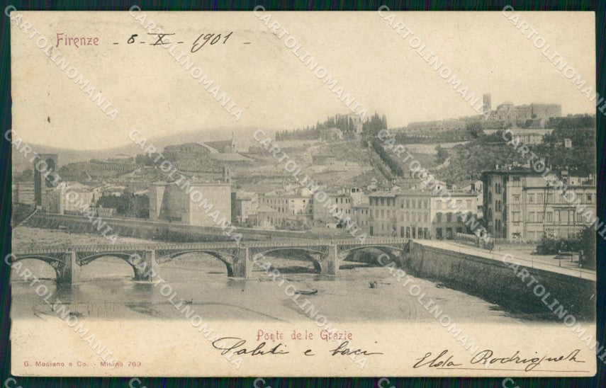 Firenze Città Ponte alle Grazie PIEGA cartolina WX0177 – fronte