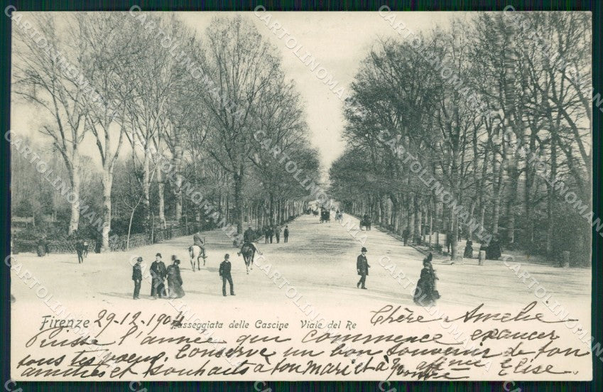 Firenze Città Cascine Viale del Re cartolina WX0181 – fronte