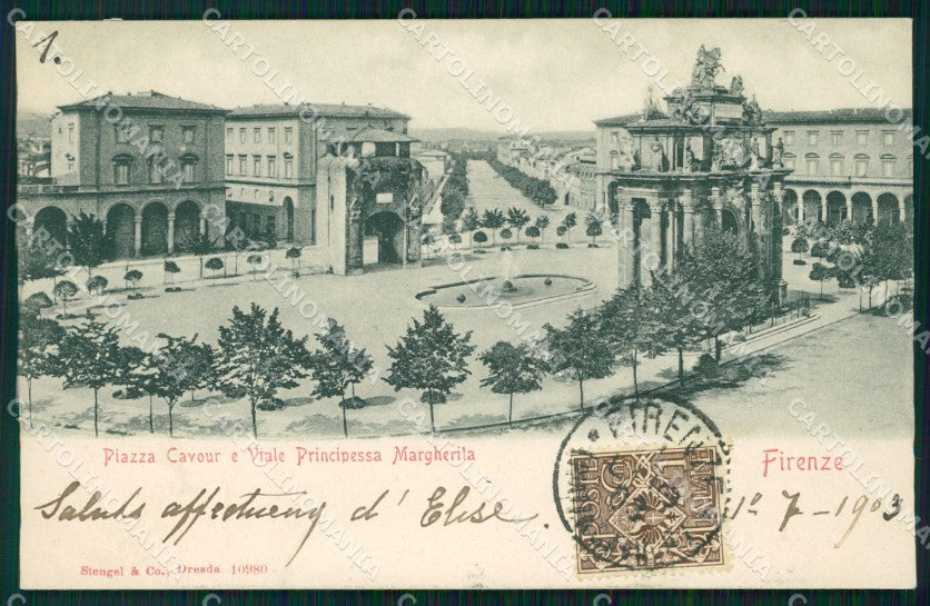 Firenze Città Piazza Cavour cartolina WX0183 – fronte