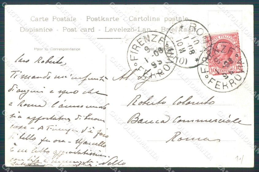 Firenze Città Via Cavour cartolina WX0210 – retro