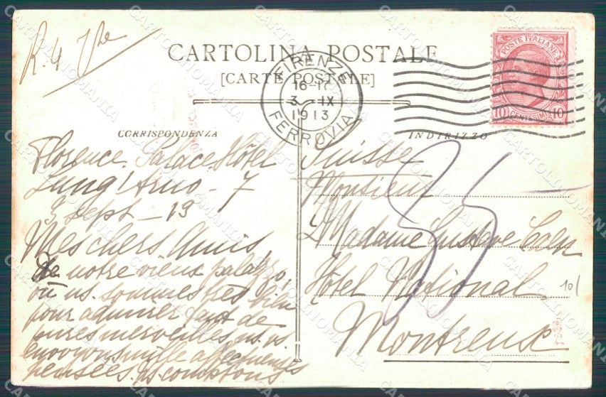 Firenze Città Hotel Palace cartolina WX0223 – retro