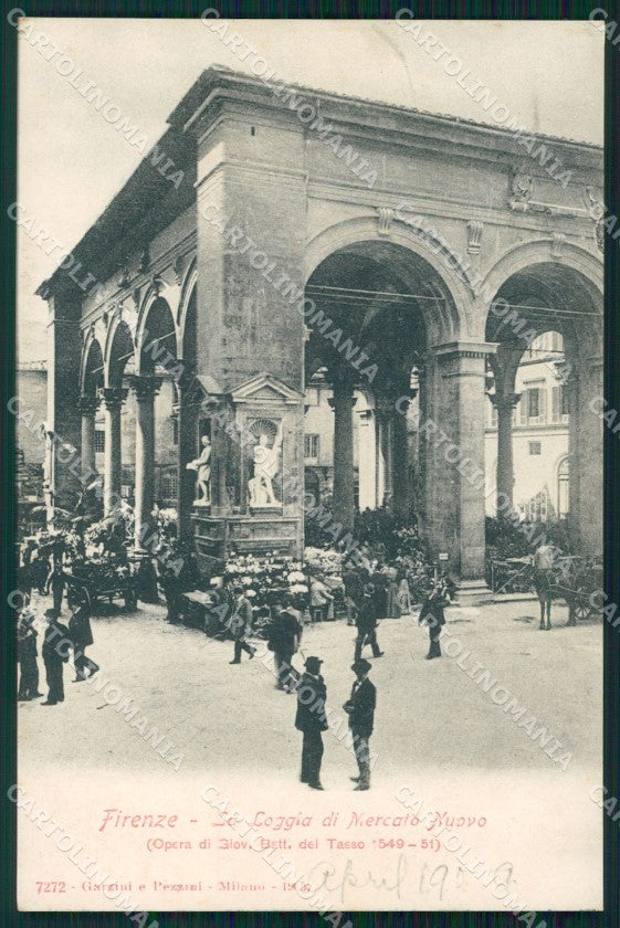 Firenze Città Loggia Mercato Nuovo cartolina WX0228 – fronte