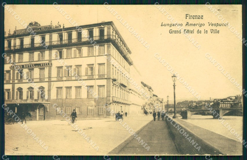 Firenze Città Lungarno Amerigo Vespucci cartolina WX0238 – fronte