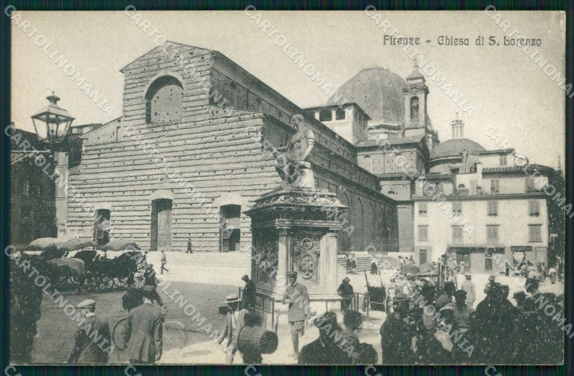 Firenze Città Chiesa San Lorenzo Carrozze cartolina WX0239 – fronte