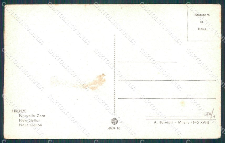 Firenze Città Stazione PIEGHINA cartolina WX0246 – retro