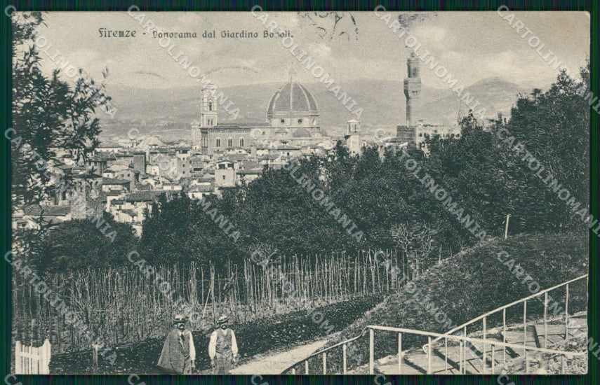 Firenze Città Giardino Boboli PIEGHINA cartolina WX0250 – fronte
