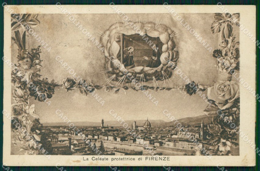 Firenze Città La Celeste Protettrice MACCHIA cartolina WX0251 – fronte
