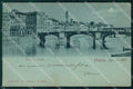 Firenze Città Ponte Santa Trinità Chiaro di Luna PIEGHINE cartolina WX0260 – fronte