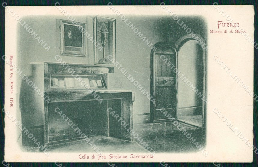Firenze Città Cella Frate Girolamo Savonarola Museo San Marco cartolina WX0266 – fronte