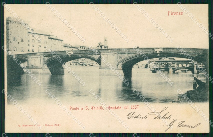Firenze Città Ponte Santa Trinità cartolina WX0270 – fronte