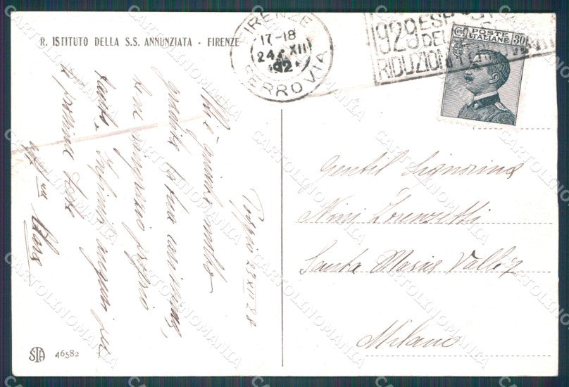 Firenze Città Istituto della Santissima Annunziata cartolina WX0280 – retro