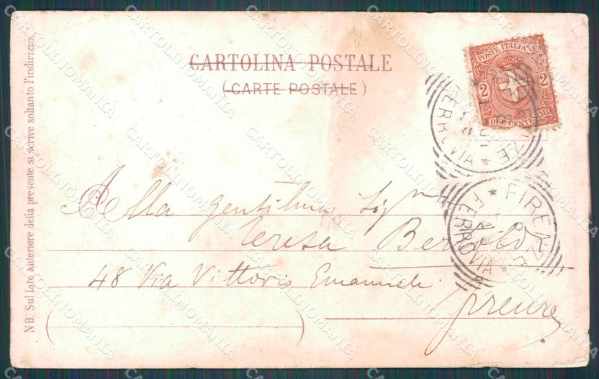 Firenze Città Memoria Giubileo 1300 PIEGHE cartolina WX0291 – retro