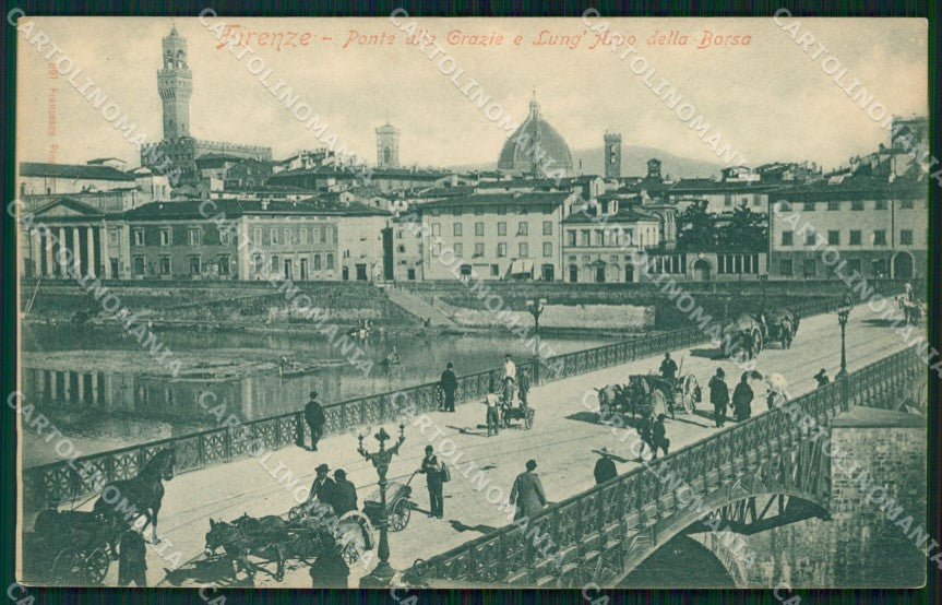 Firenze Città Ponte alle Grazie Carrozze cartolina WX0294 – fronte