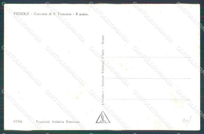 Firenze Fiesole Convento San Francesco Foto cartolina WX0317 – retro