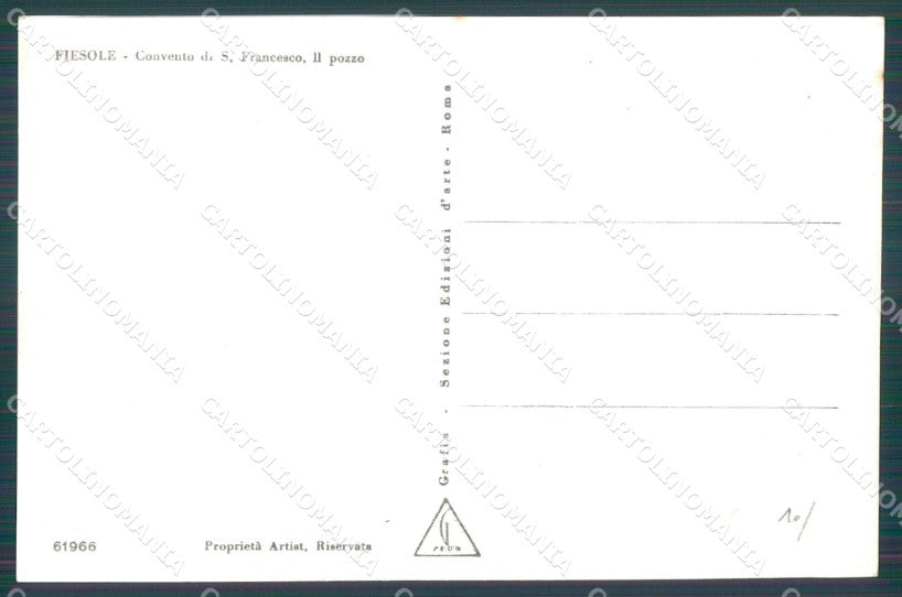 Firenze Fiesole Convento San Francesco Foto cartolina WX0318 – retro