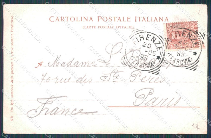 Firenze Città Lungarno Amerigo Vespucci cartolina WX0321 – retro