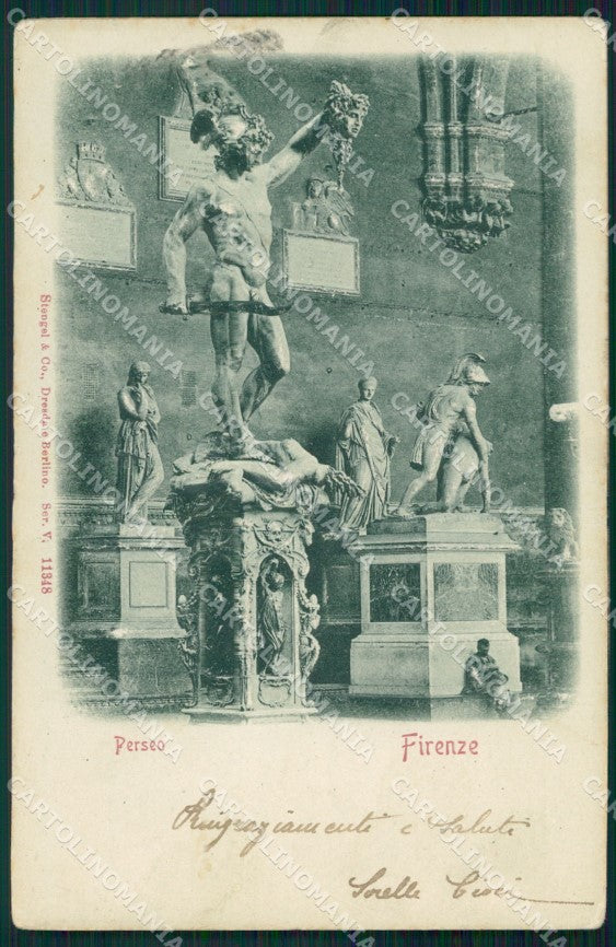 Firenze Città Perseo SCOLLATA Rilievo cartolina WX0334 – fronte