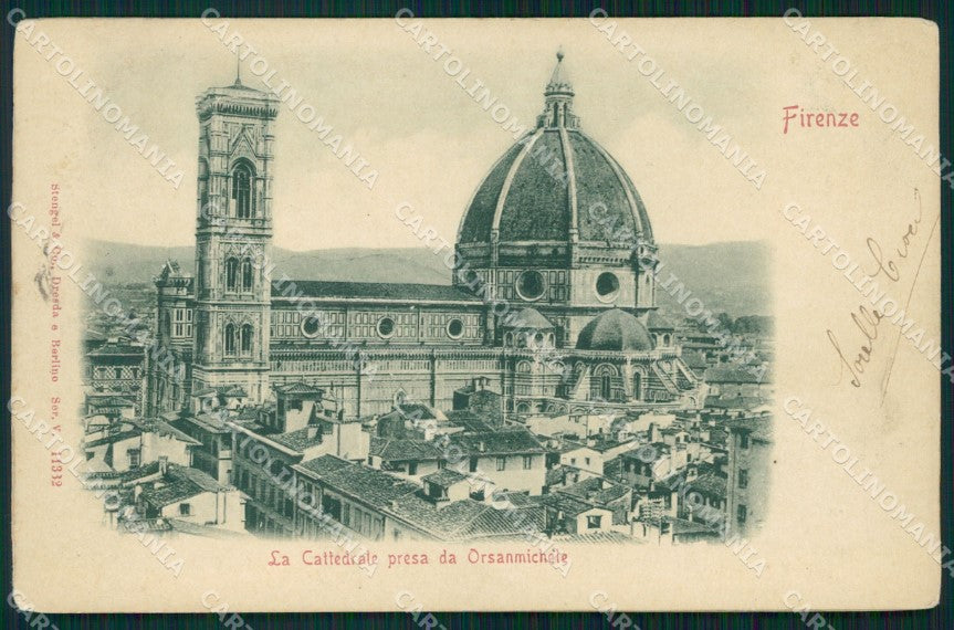 Firenze Città Cattedrale SCOLLATA Rilievo cartolina WX0335 – fronte