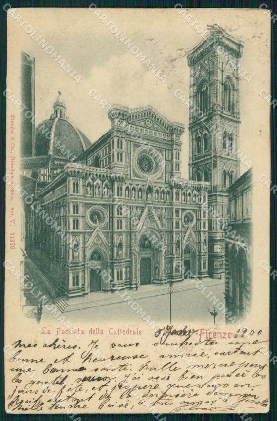 Firenze Città Cattedrale SCOLLATA Rilievo cartolina WX0339 – fronte