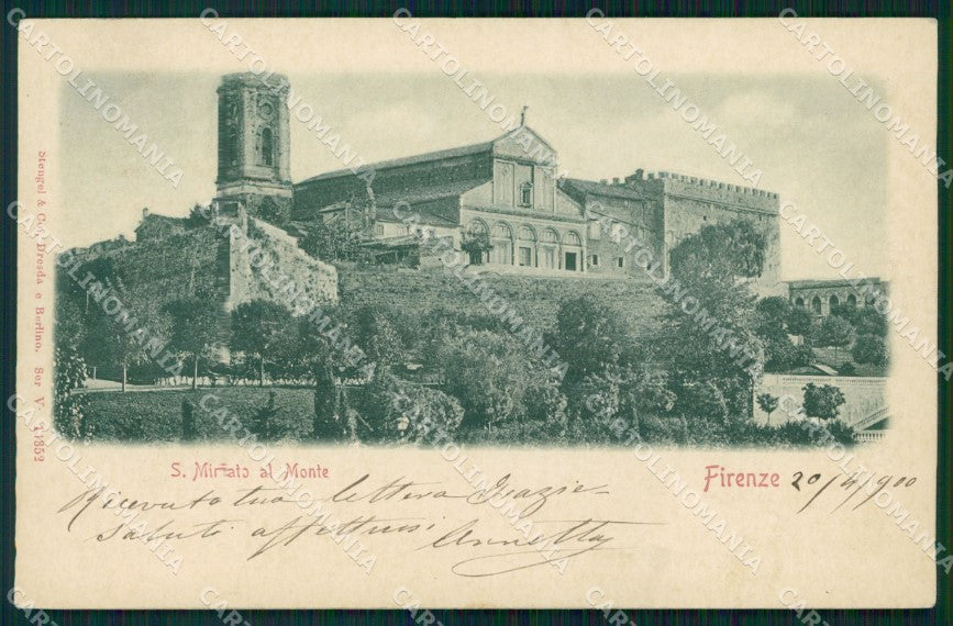 Firenze San Miniato SCOLLATA Rilievo cartolina WX0340 – fronte