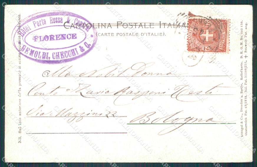 Firenze San Miniato SCOLLATA Rilievo cartolina WX0340 – retro