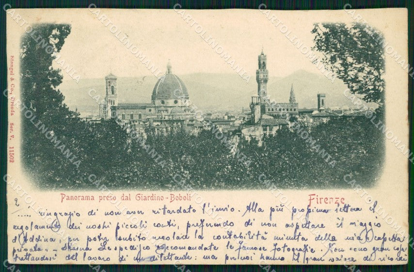 Firenze Città Giardino Boboli SCOLLATA Rilievo cartolina WX0345 – fronte