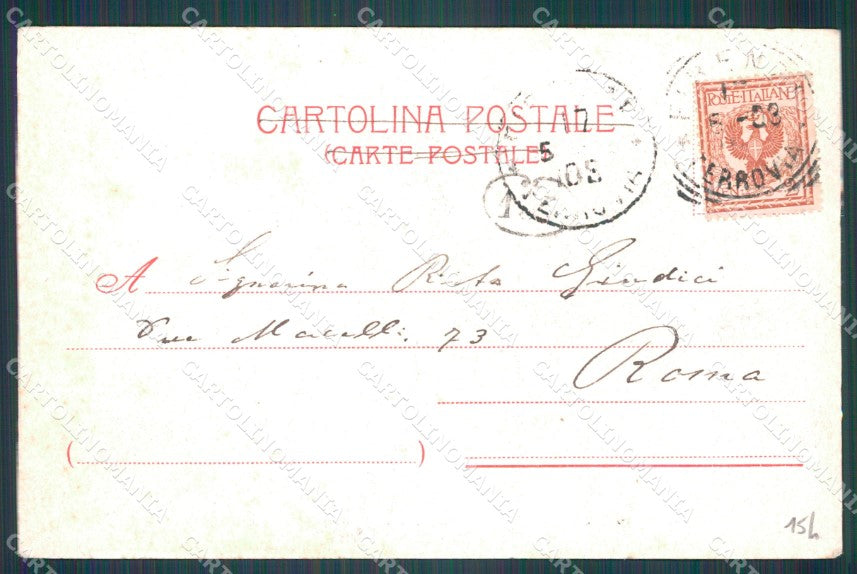 Firenze Città Hotel Helvetia PIEGHINA cartolina WX0351 – retro