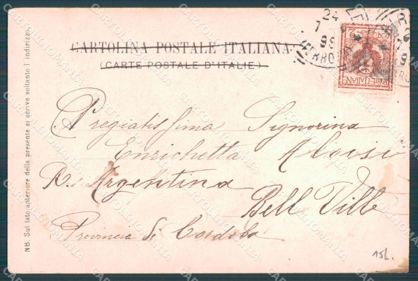 Firenze Città Loggia Mercato Nuovo MACCHIE cartolina WX0352 – retro