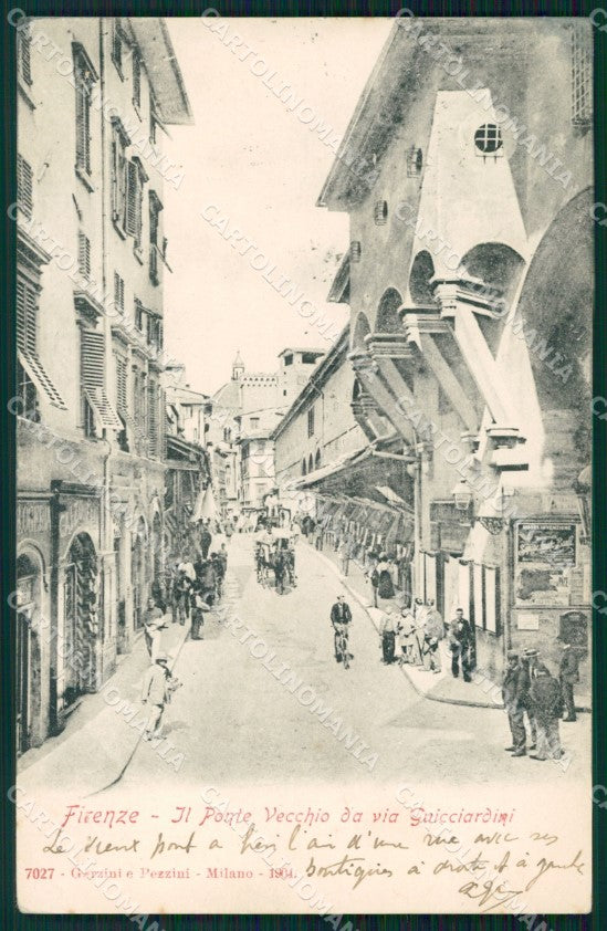 Firenze Città Ponte Vecchio cartolina WX0356 – fronte