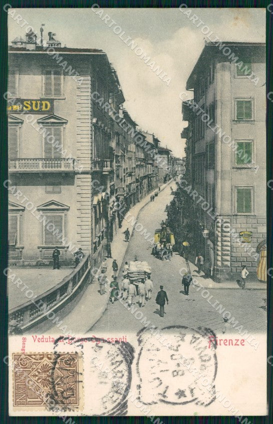 Firenze Città Borgo Ognissanti Carretto cartolina WX0358 – fronte