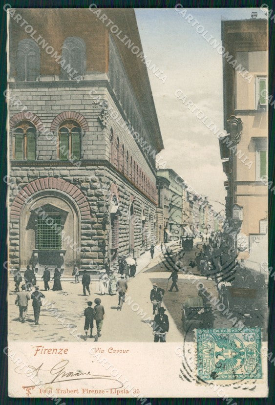 Firenze Città Via Cavour cartolina WX0359 – fronte