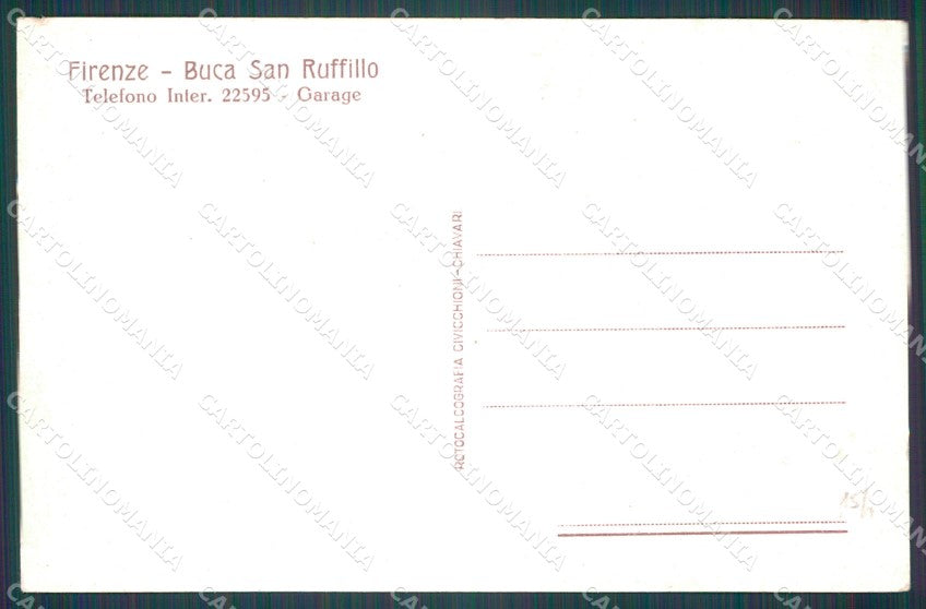 Firenze Città Buca San Ruffino Pubblicitaria cartolina WX0369 – retro