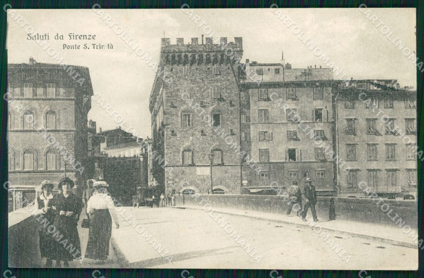 Firenze Città Ponte Santa Trinità Auto cartolina WX0372 – fronte