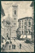 Firenze Città Campanile di Giotto Tram cartolina WX0388 – fronte