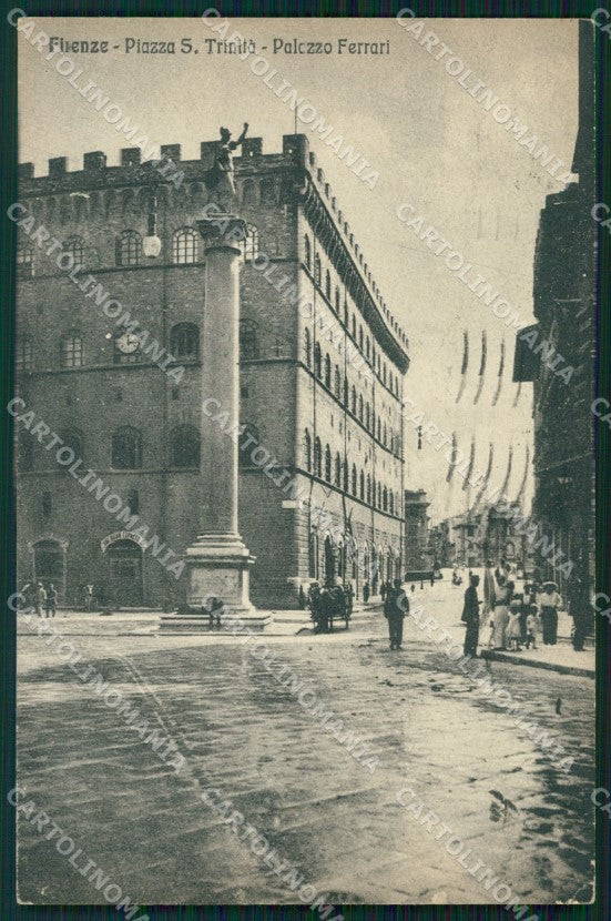 Firenze Città Piazza Santa Trinità cartolina WX0390 – fronte