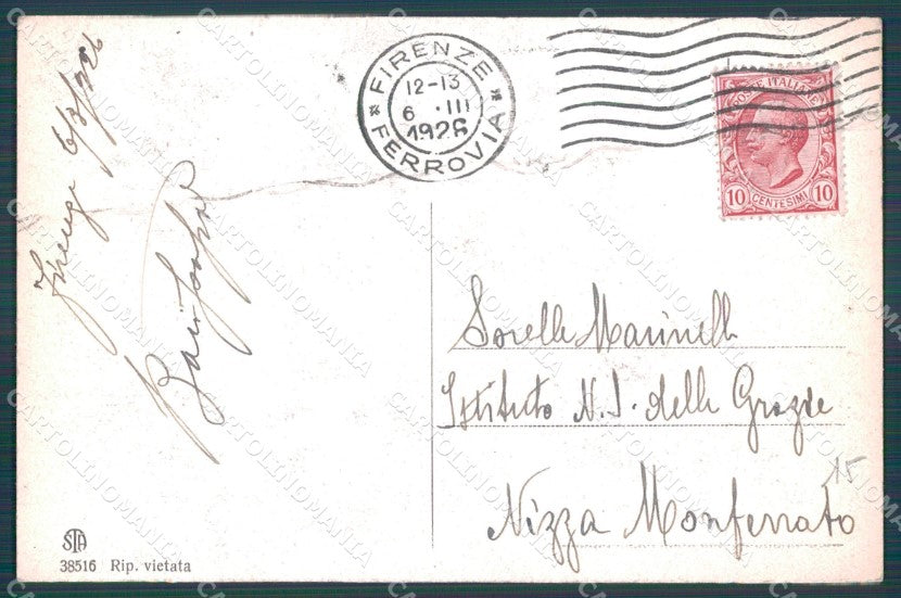 Firenze Città Piazza Santa Trinità cartolina WX0390 – retro