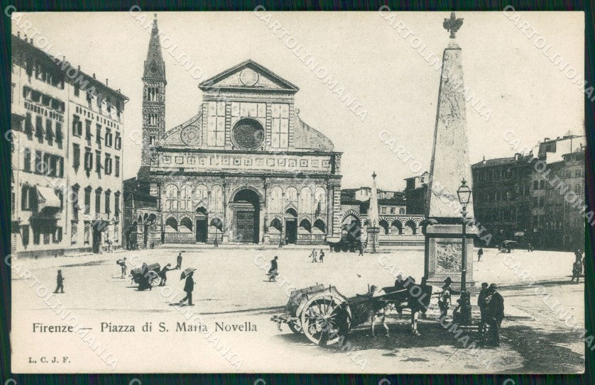 Firenze Città Piazza Santa Maria Novella Carretto cartolina WX0396 – fronte