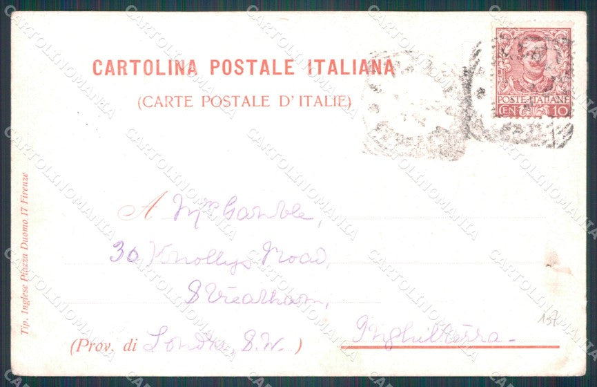Firenze Città Pensione Moggi PIEGHINA cartolina WX0398 – retro