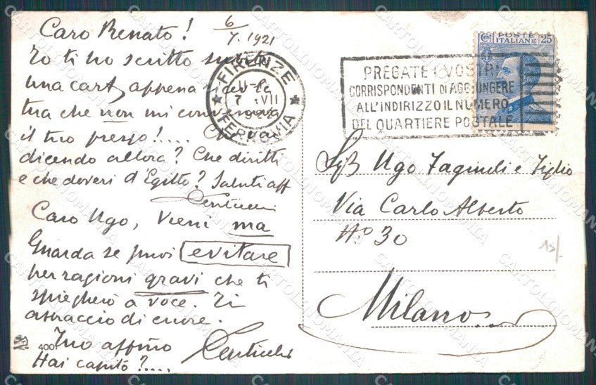 Firenze Città Garibaldi PIEGHINE cartolina WX0402 – retro