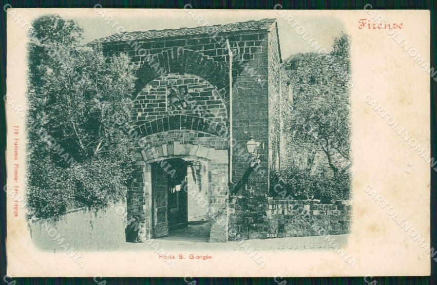 Firenze Città Porta San Giorgio MACCHIE cartolina WX0405 – fronte
